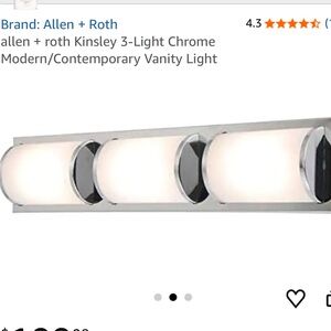 Allen + Roth Chrome Vanity Light